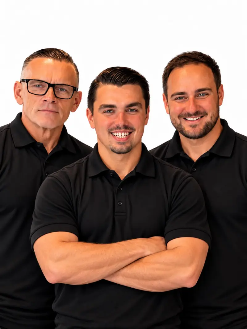 Mac, Dean and Paul, the Radicool Services team